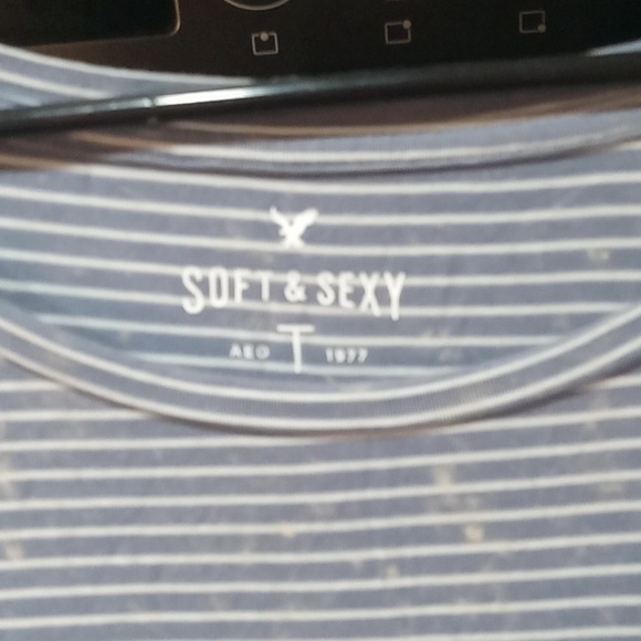 American eagle blue white striped tunic top - Picture 2 of 3